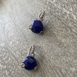 Judith Ripka steering/lapis earrings